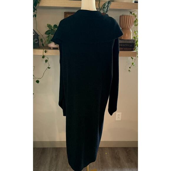 Vintage Embellished Longline Black Cardigan Studded Pearl Heavyweight Lagenlook - Picture 2 of 7